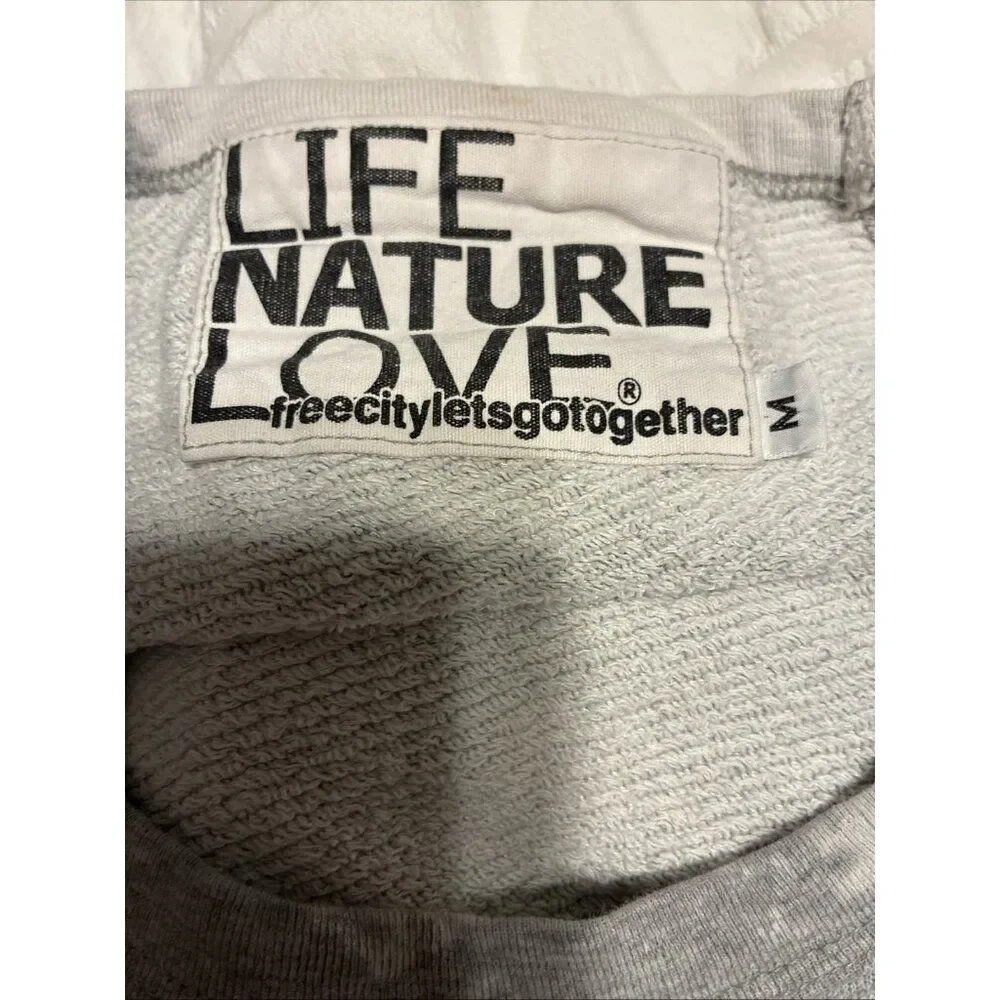 life nature love RARE free city gray Long Sleeve sweatshirt supermat Medium